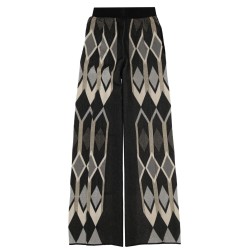 PANTS WITH GEOMETRIC LAMÉ JACQUARD DESIGN