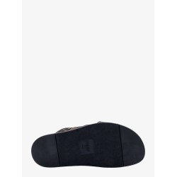 FF jacquard fabric sandals with embroidered logo