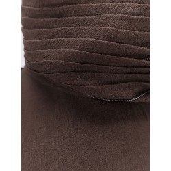 Crispy silk top with lavallière and Monili