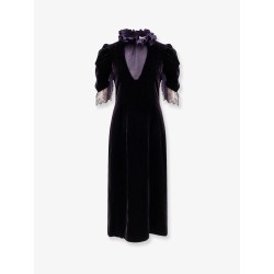 Velvet dress with silk lining