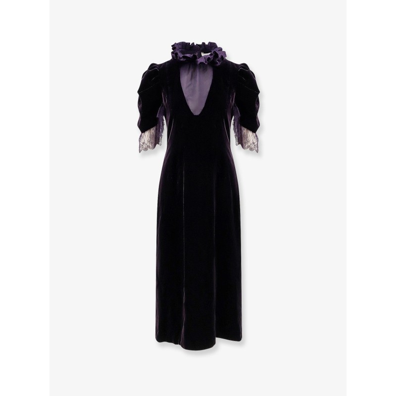 Velvet dress with silk lining