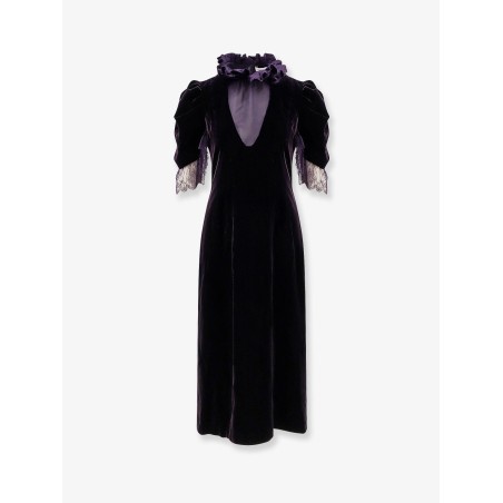 Velvet dress with silk lining