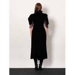 Velvet dress with silk lining