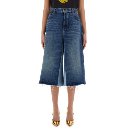 PATCHWORK DENIM BERMUDA SHORTS