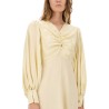 RUCHED SILK DRESS