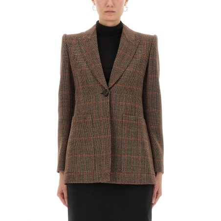 PLAID WOOL TAILORED JACKET