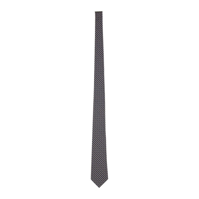 SILK JACQUARD TIE WITH CLAMP