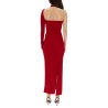 DRAPED ONE-SHOULDER DRESS