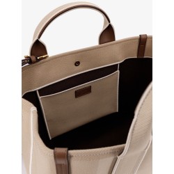 Striped jacquard fabricChloé Carry crossbody bag with oversized logo on the front