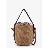 Woody raffia bucket bag