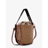 Woody raffia bucket bag