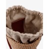 Woody raffia bucket bag