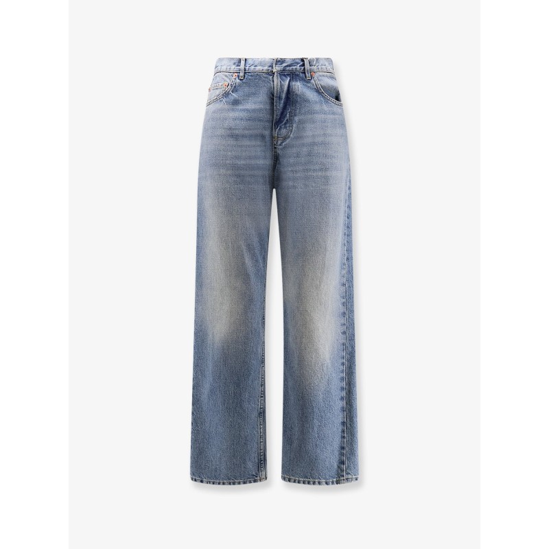 Stonewashed denim jeans with Dior Oblique motif inside