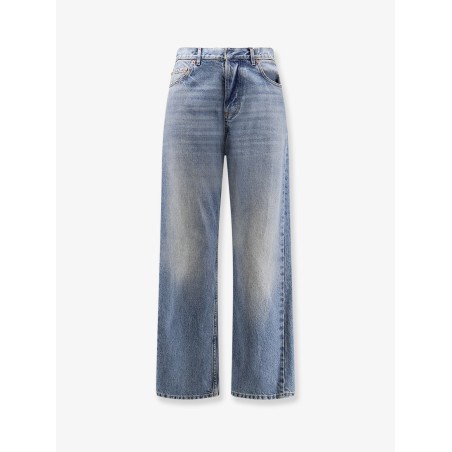 Stonewashed denim jeans with Dior Oblique motif inside
