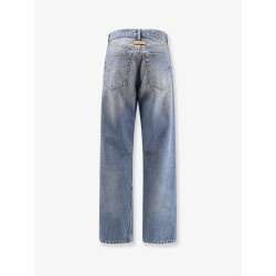 Stonewashed denim jeans with Dior Oblique motif inside