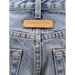 Stonewashed denim jeans with Dior Oblique motif inside