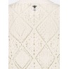 Perforated cotton sweater