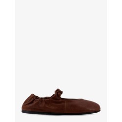 Ruches leather ballerinas