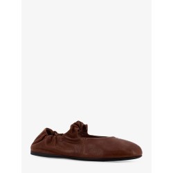 Ruches leather ballerinas