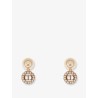 Metal Dior Tribales earrings with gold finishes