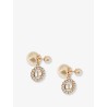Metal Dior Tribales earrings with gold finishes