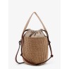 Woody raffia bucket bag