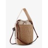 Woody raffia bucket bag