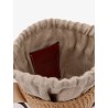 Woody raffia bucket bag