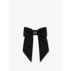 Dior Twist technical fabric and silver-colored crystals bow