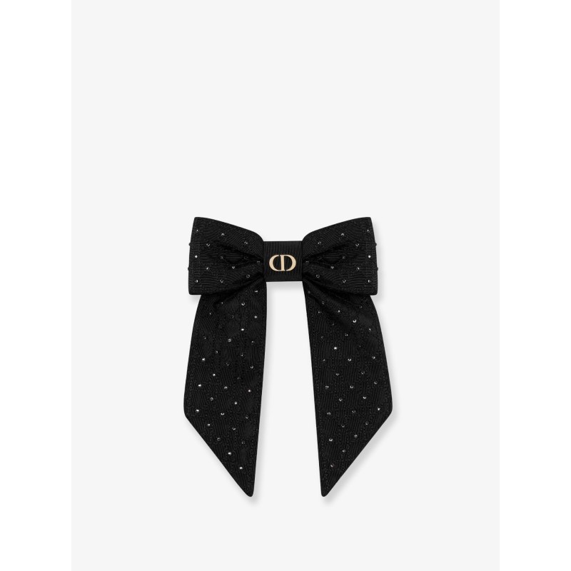 Dior Twist technical fabric and silver-colored crystals bow