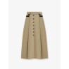 Flared midi cotton skirt