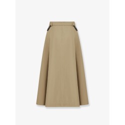 Flared midi cotton skirt