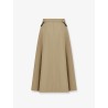Flared midi cotton skirt