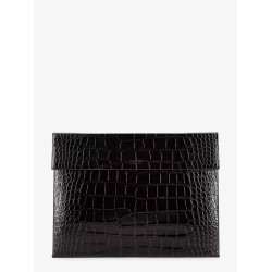 Crocodile-print leather document holder