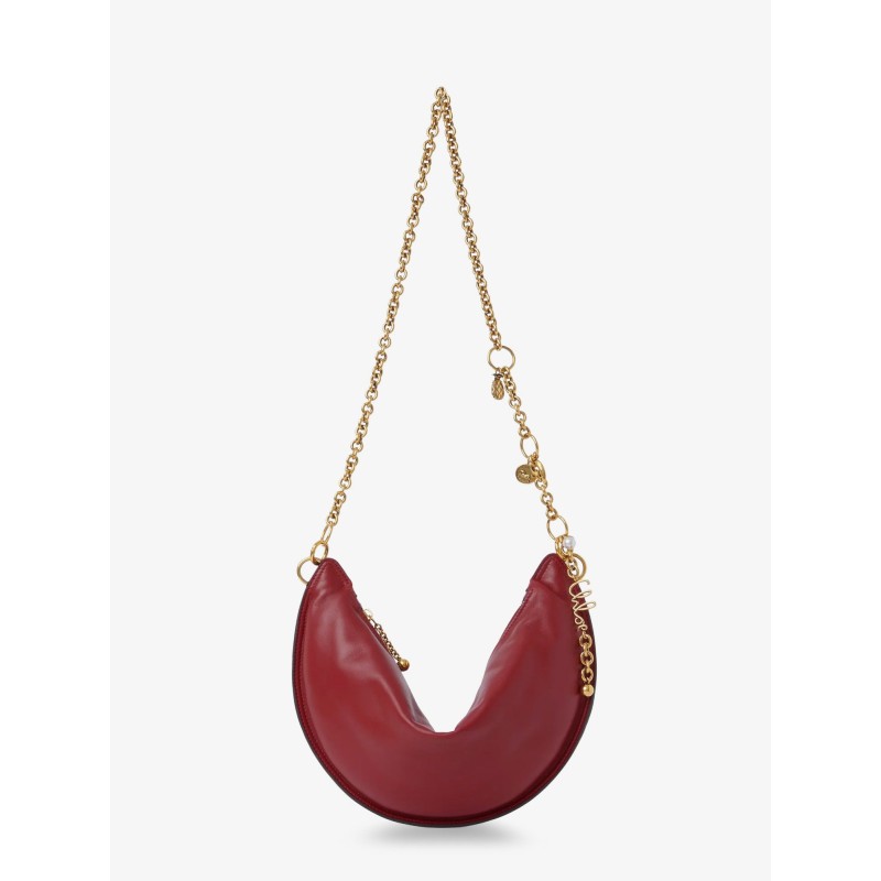 Halfmoon leather shoulder bag