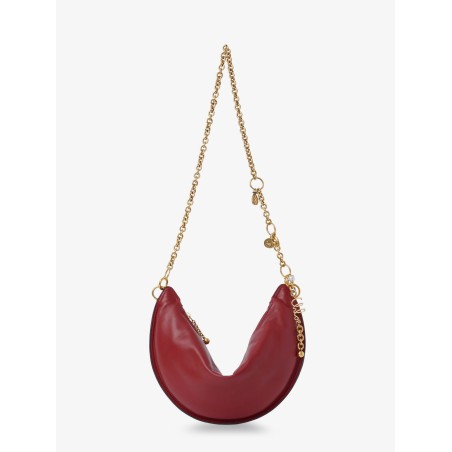 Halfmoon leather shoulder bag