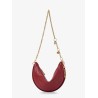 Halfmoon leather shoulder bag