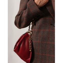 Halfmoon leather shoulder bag