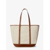 Canvas shopping bag with embroidered logo