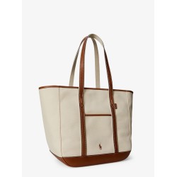 Canvas shopping bag with embroidered logo