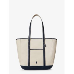 Canvas shopping bag with embroidered logo