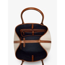 Canvas shopping bag with embroidered logo