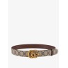 Leather and GG Supreme fabric GG belt