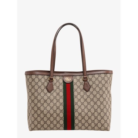 Coated canvas Ophidia shopping bag with Supreme GG fabric