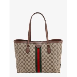 Coated canvas Ophidia shopping bag with Supreme GG fabric