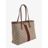 Coated canvas Ophidia shopping bag with Supreme GG fabric