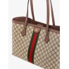Coated canvas Ophidia shopping bag with Supreme GG fabric