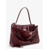 Rodeo leather shoulder bag with croco effect