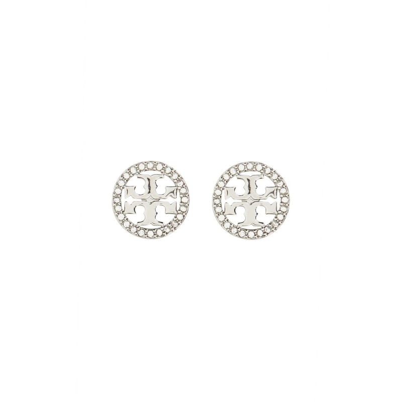 ORECCHINI CIRCLE-STUD CRYSTAL LOGO