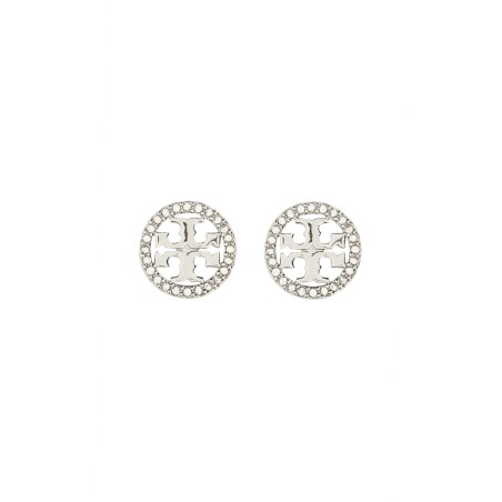ORECCHINI CIRCLE-STUD CRYSTAL LOGO